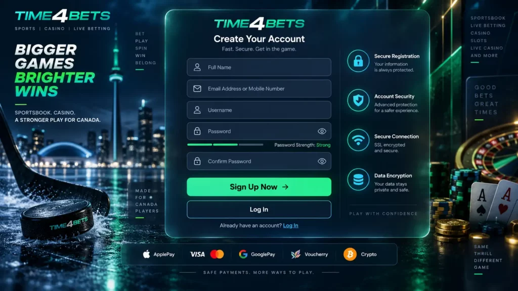 time4bets register